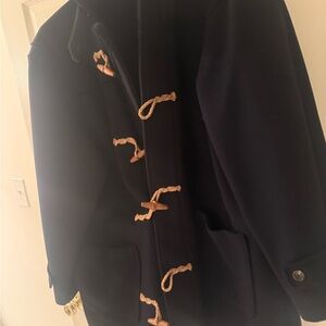 Polo by Ralph Lauren Navy Pea Coat with Tan Accents